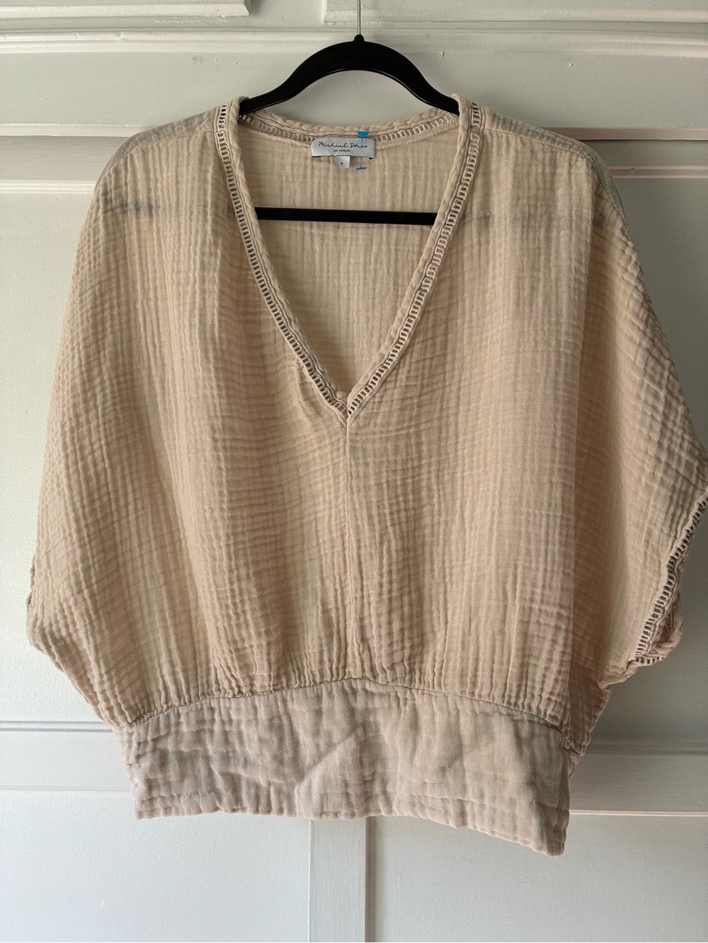 Michael Stars Imani Dolman Sleeve Gauze Cream Top- NWOT